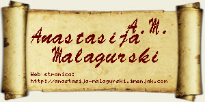 Anastasija Malagurski vizit kartica